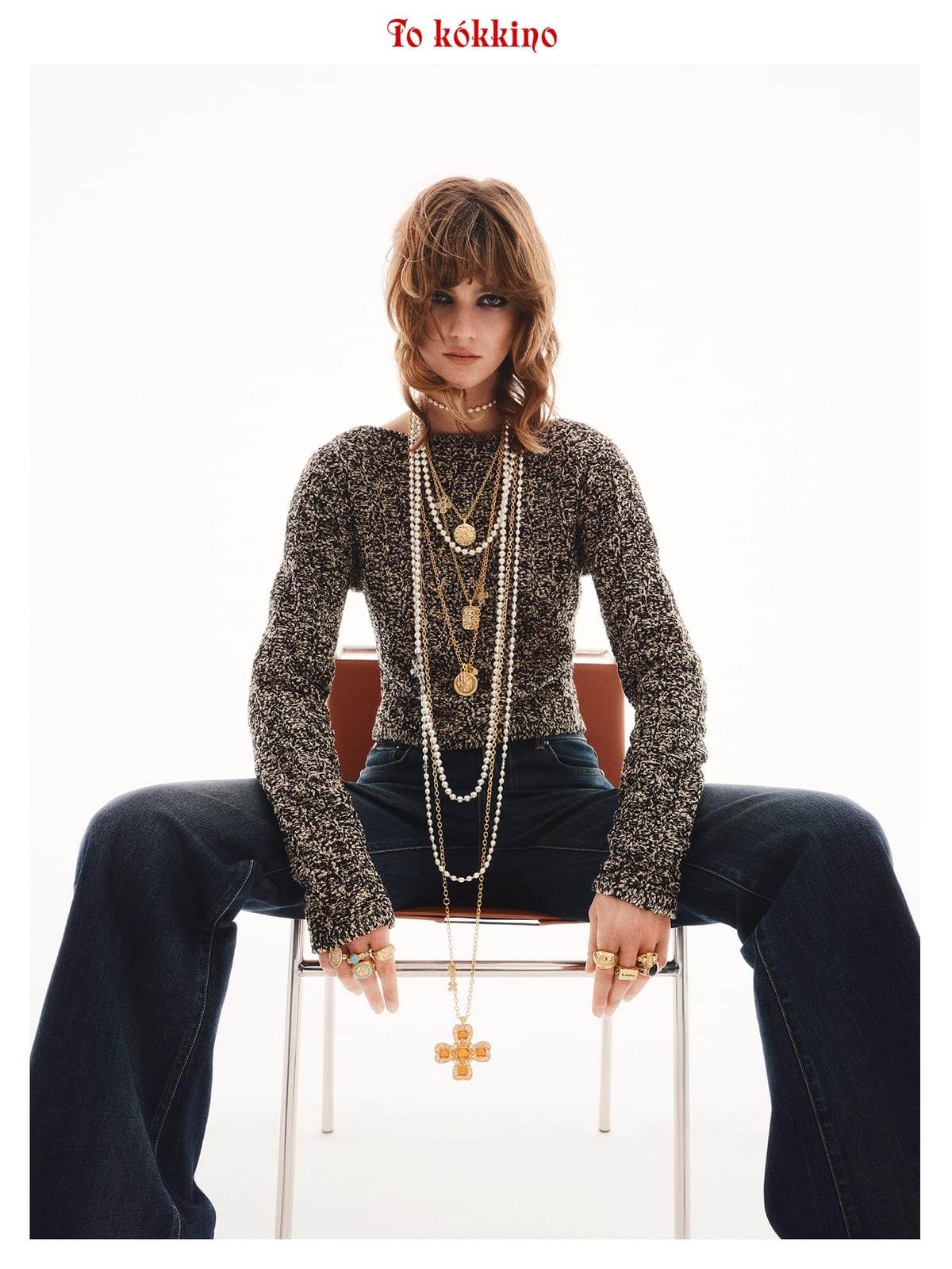 tokokkino*「Wish」Golden Multi-pendant Necklace