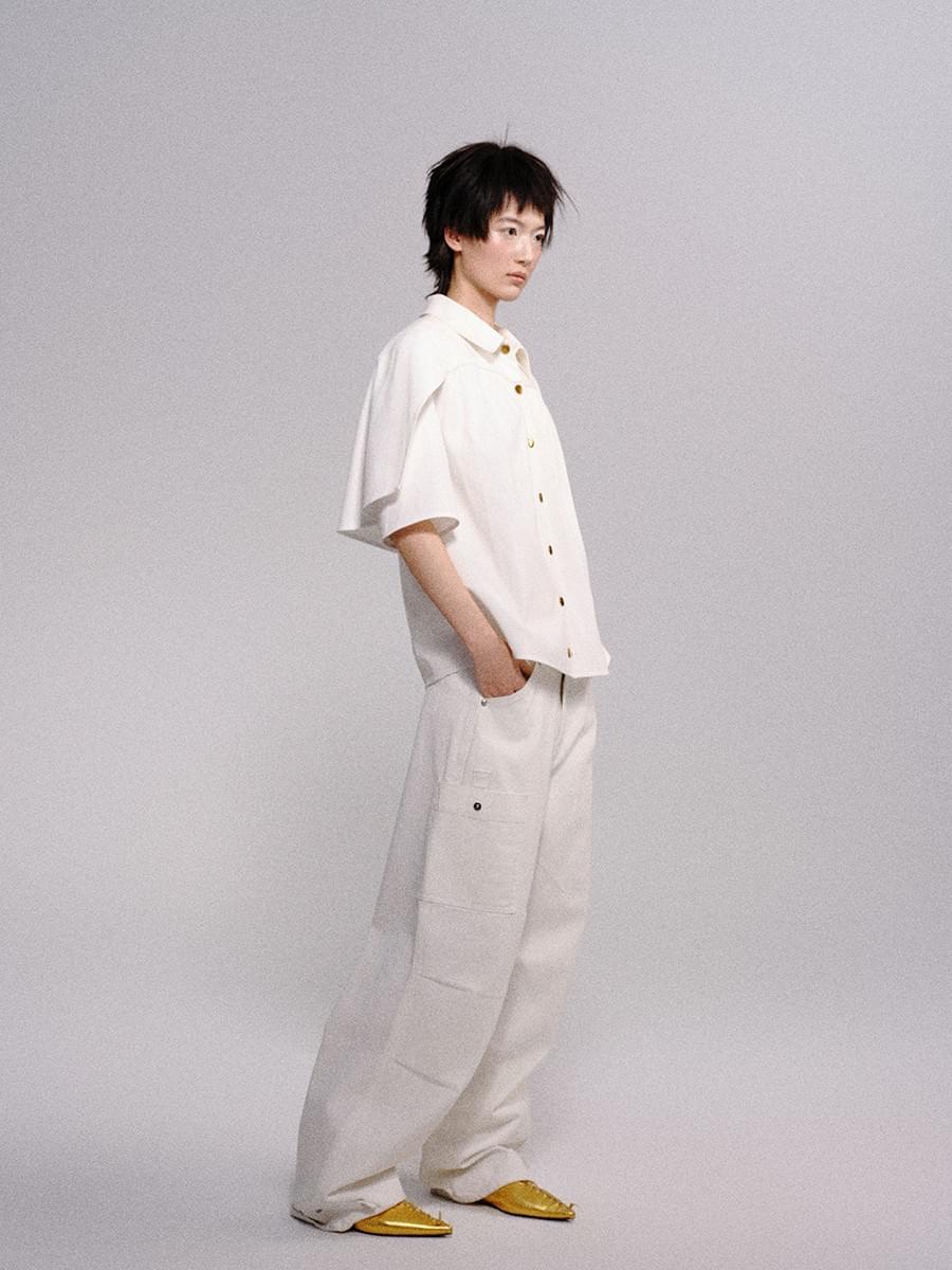 TOKOKKINO* Double - Layer Small Cloak Shirt