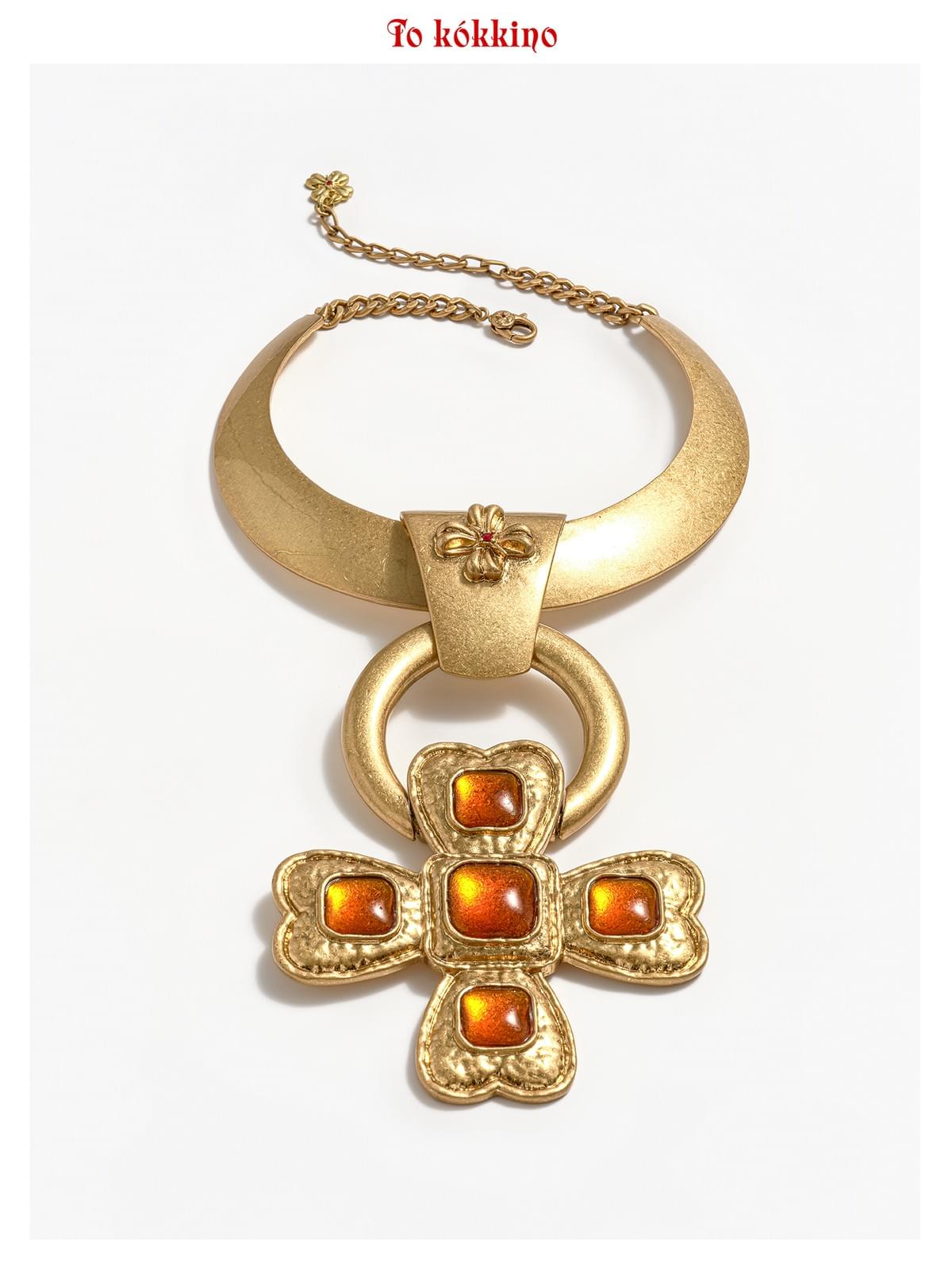 tokokkino* Oversized Four-Sided Bowknot Necklace