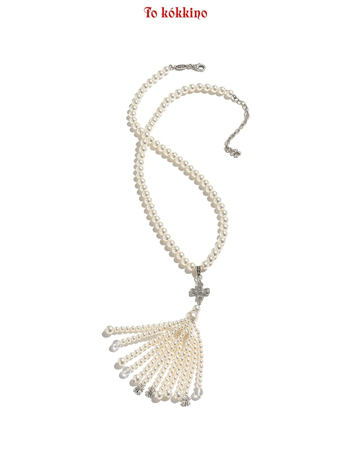 tokokkino*「Bouquet」Pearl Flower Pendant Long Necklace