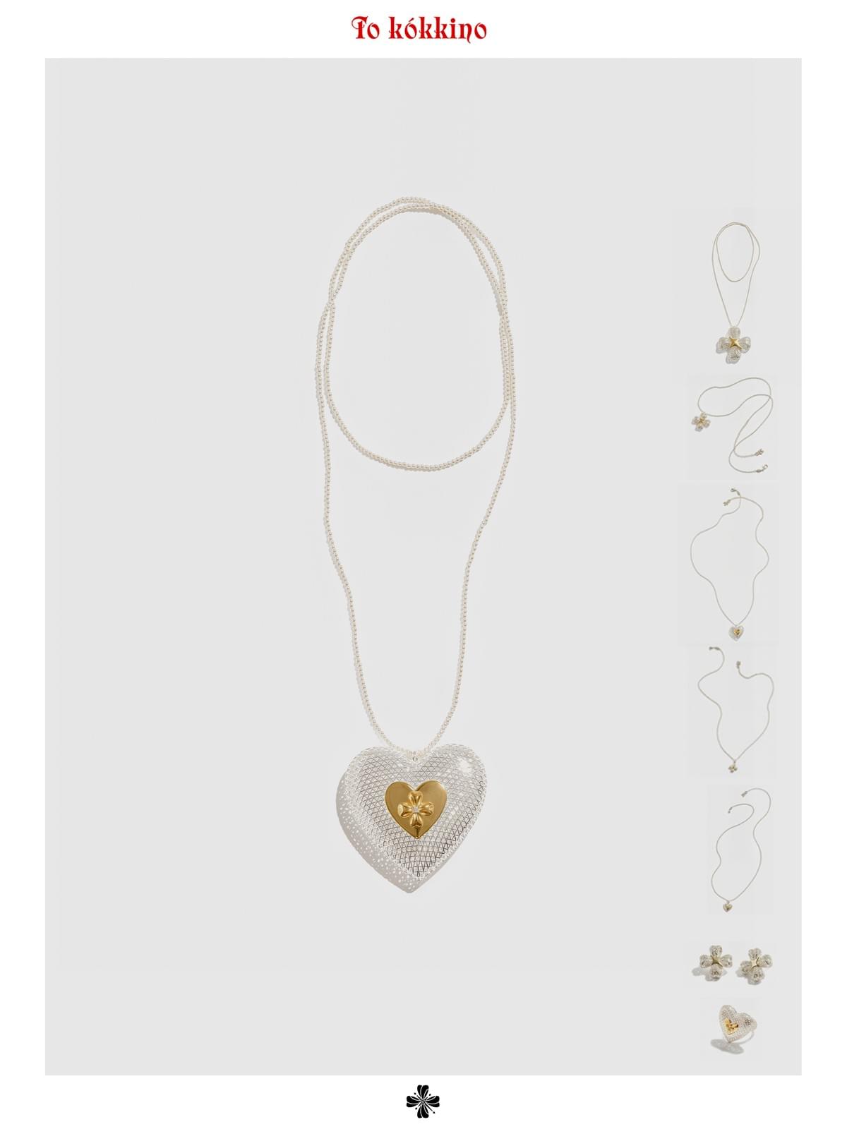 tokokkino 'Mirror Accomplice' Sterling Silver Gold and Silver Heart and Butterfly Bow Set饰*Eternal S