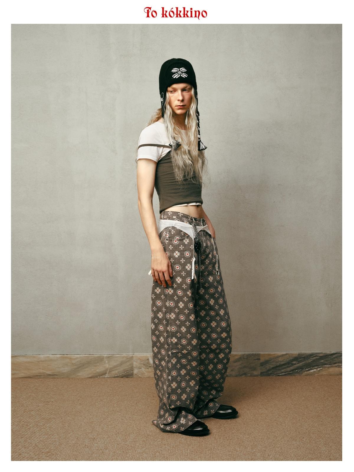 tokokkino* Cashmere Long-Haired Earflap Ski Hat