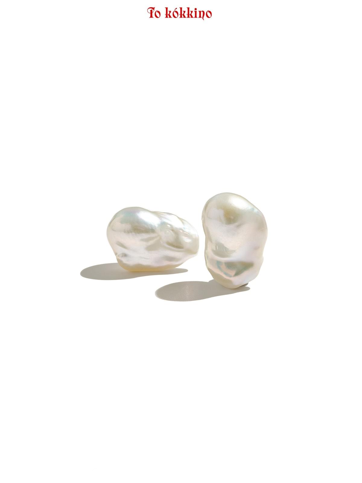 tokokkino*「Baroque Original Form」 Baroque Pearl Stud Earrings