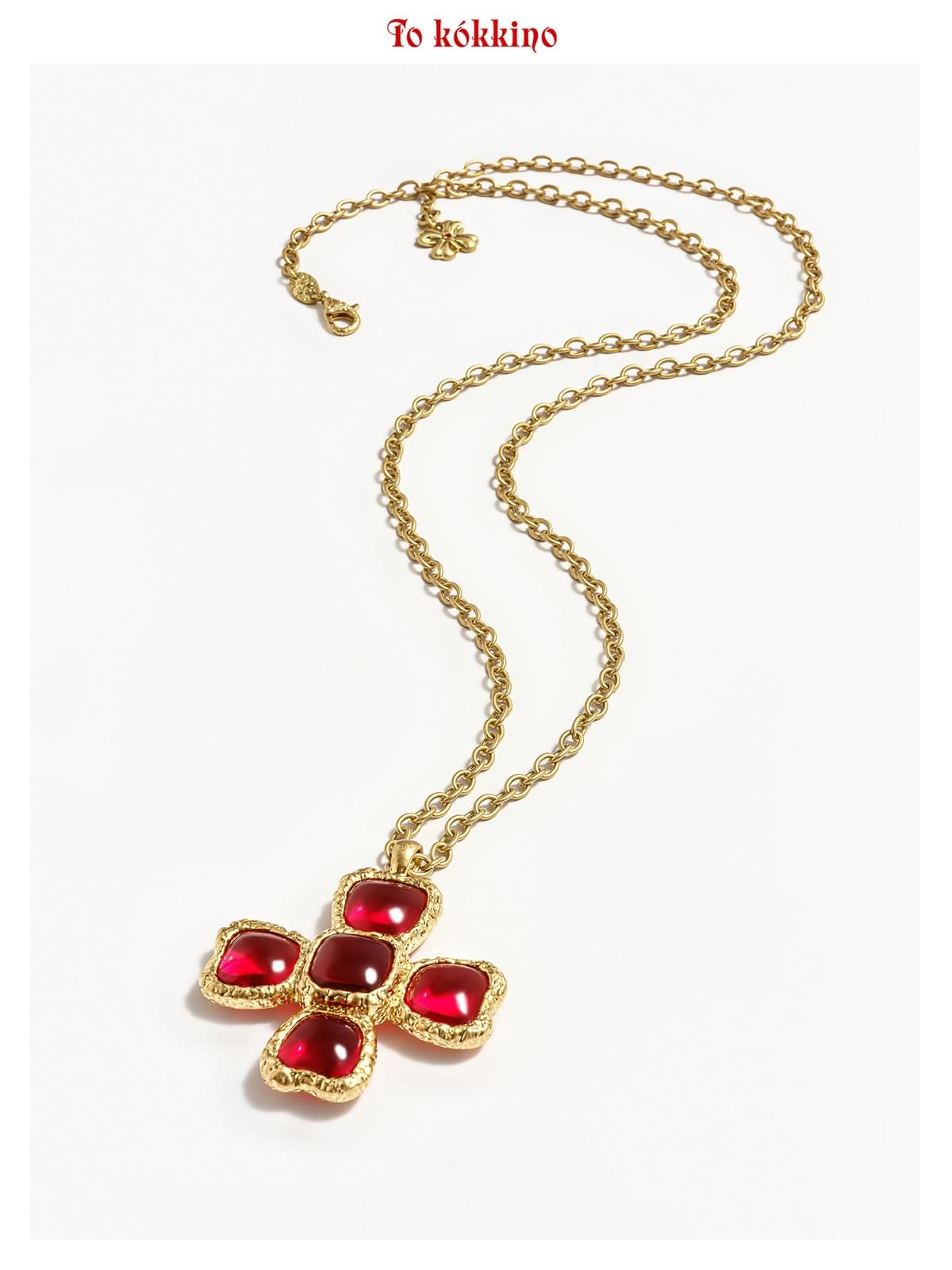 tokokkino* Resin Ruby Necklace