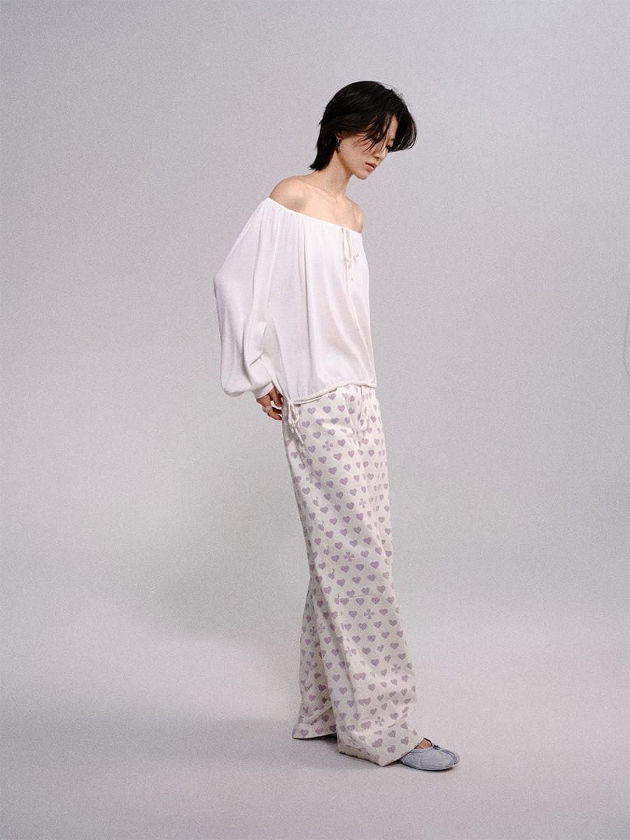 Tokokkino * Purple Heart Low-rise pants 25SSN07