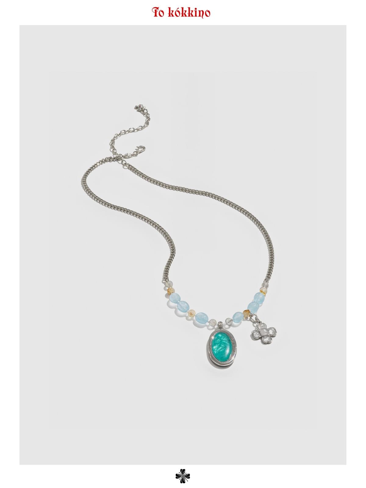 tokokkino 'Submersion' Emerald Green Gemstone Necklace