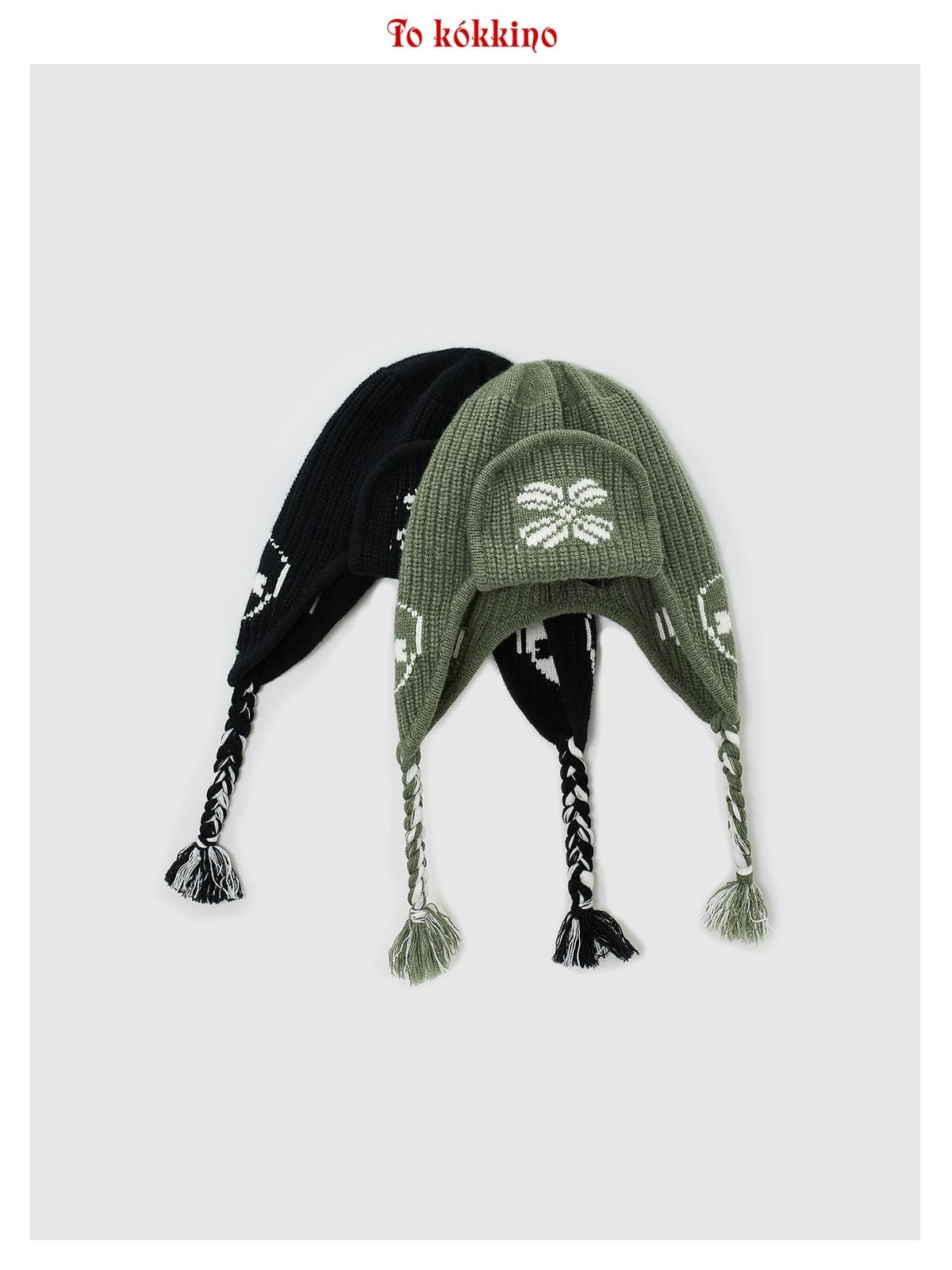 tokokkino* Cashmere Long-Haired Earflap Ski Hat