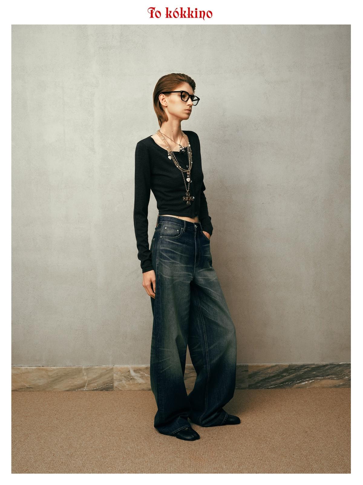 tokokkino* Two-Tone Retro Jeans