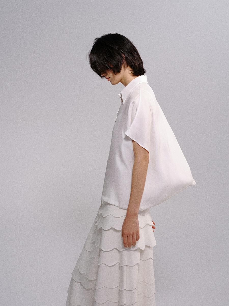 TOKOKKINO* Pure Silk Shell Shirt