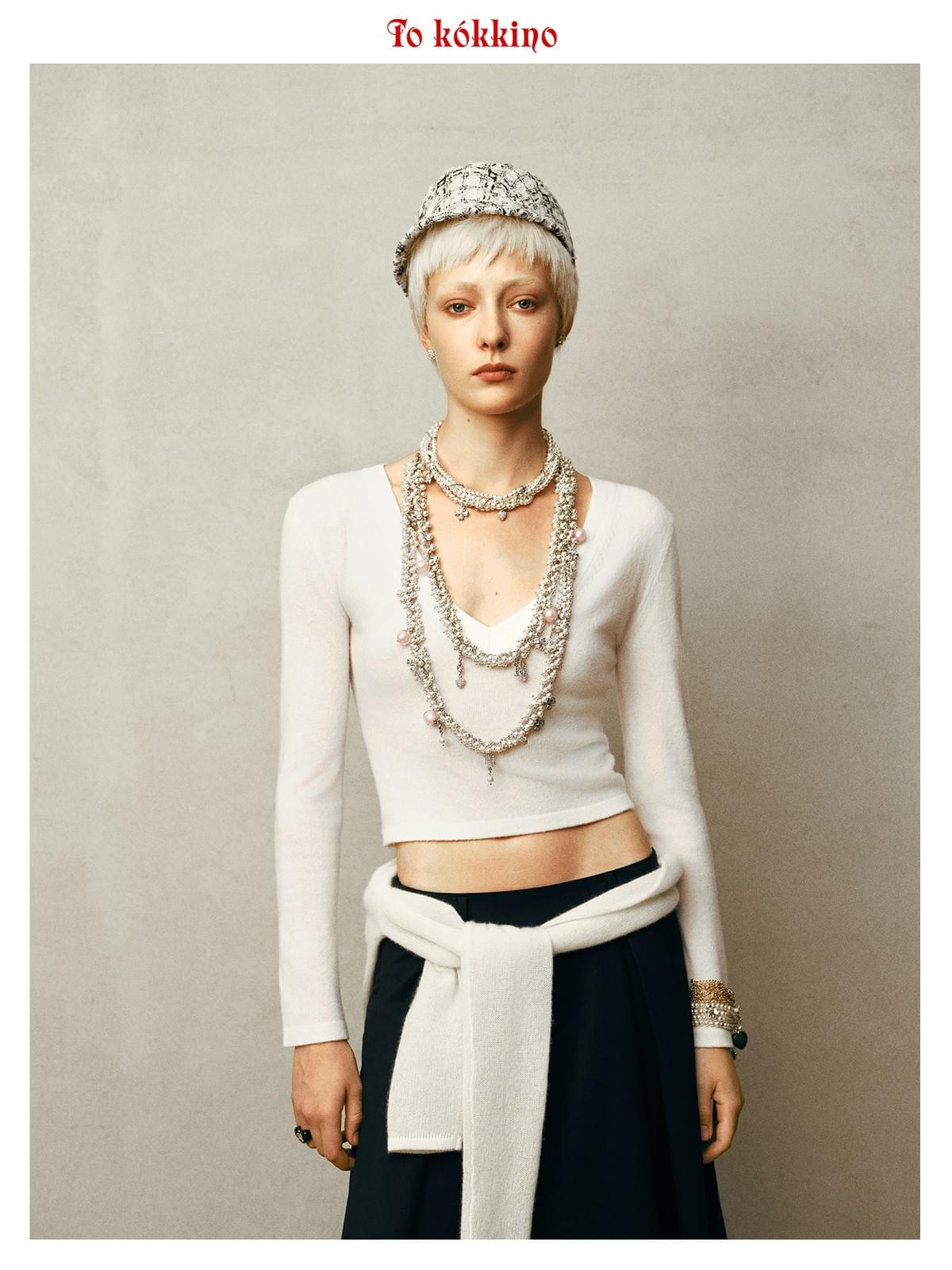 tokokkino* Starry Pearl Logo Necklace