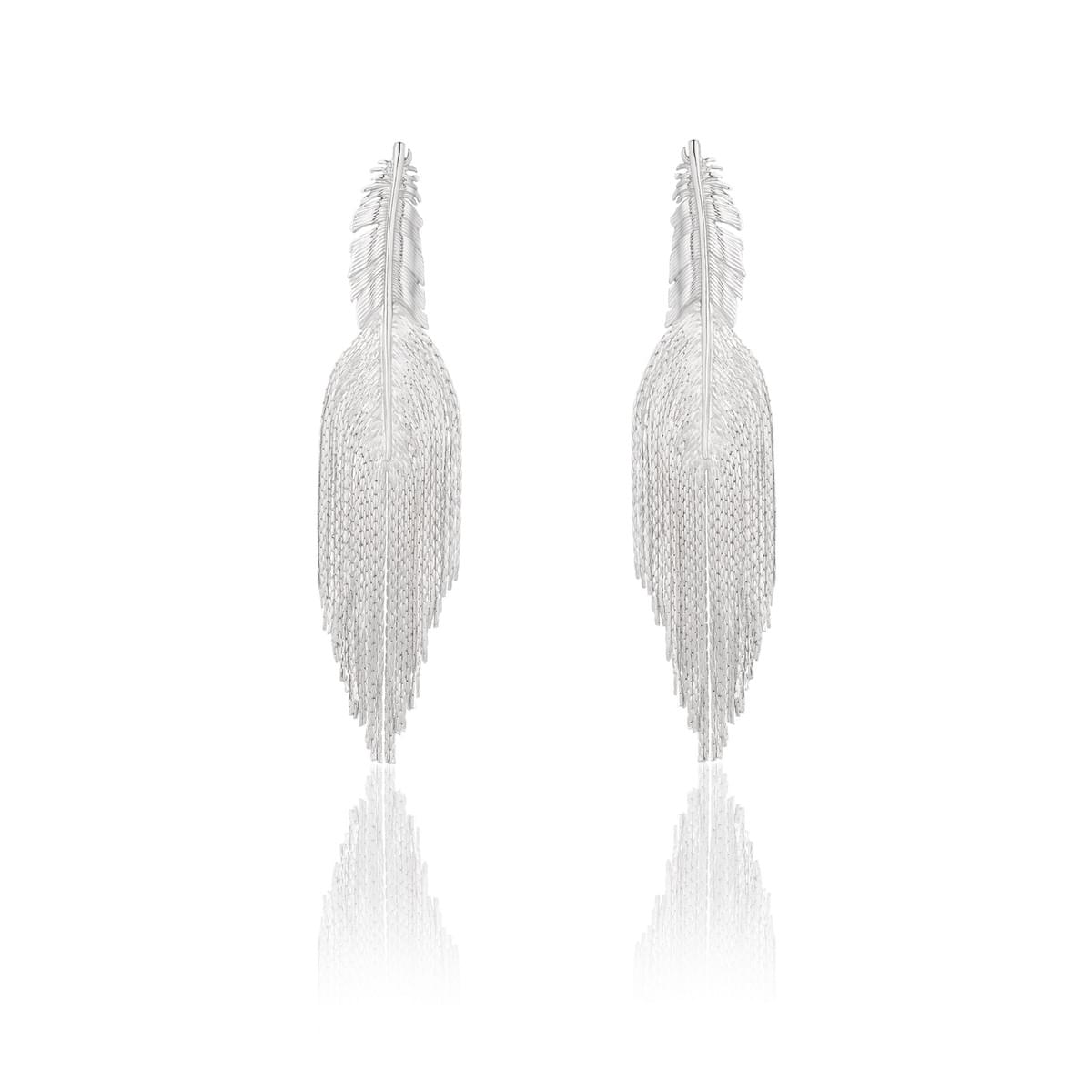 羽毛流苏耳钉 Drop Earring
