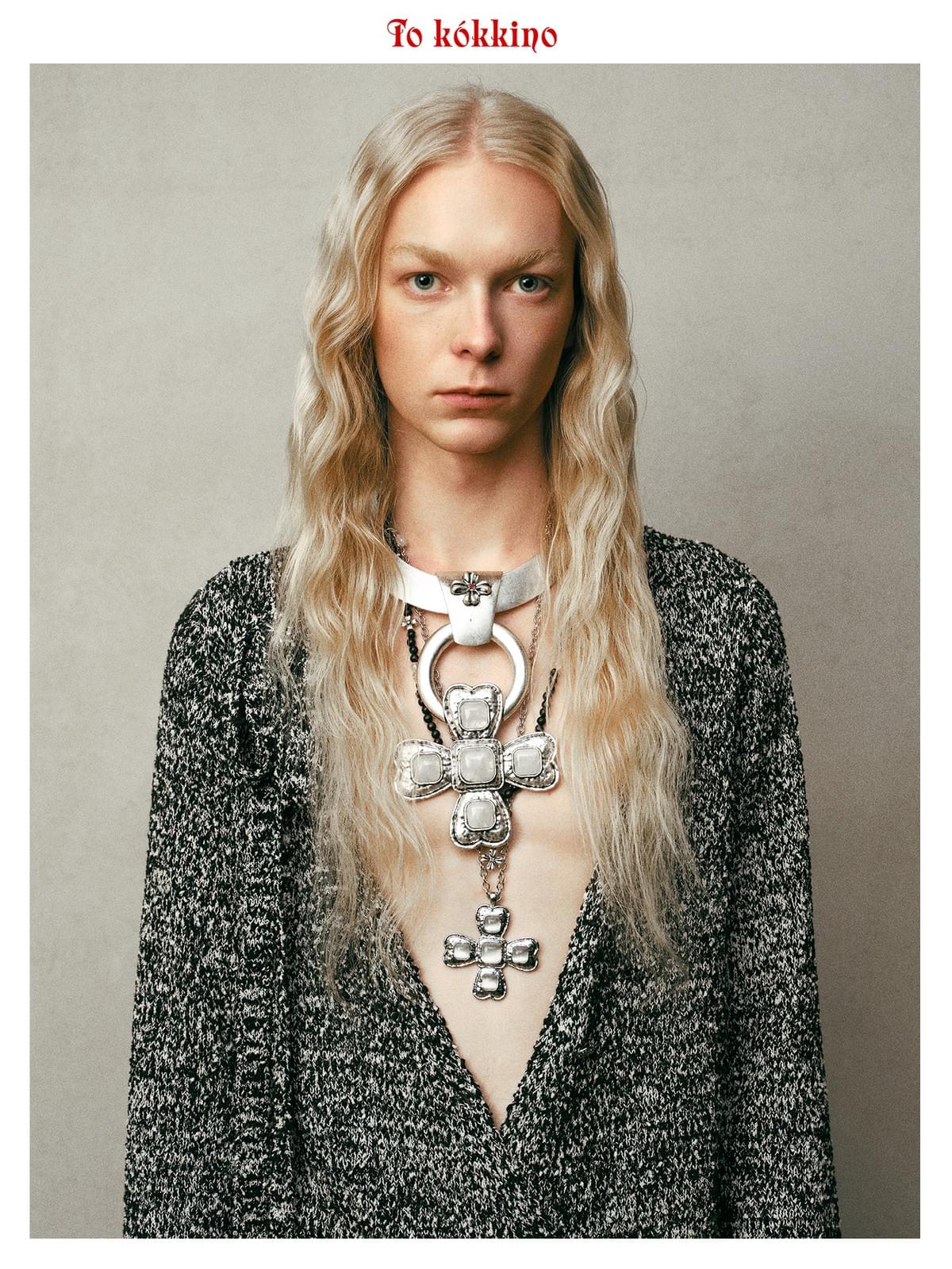 tokokkino* Oversized Four-Sided Bowknot Necklace