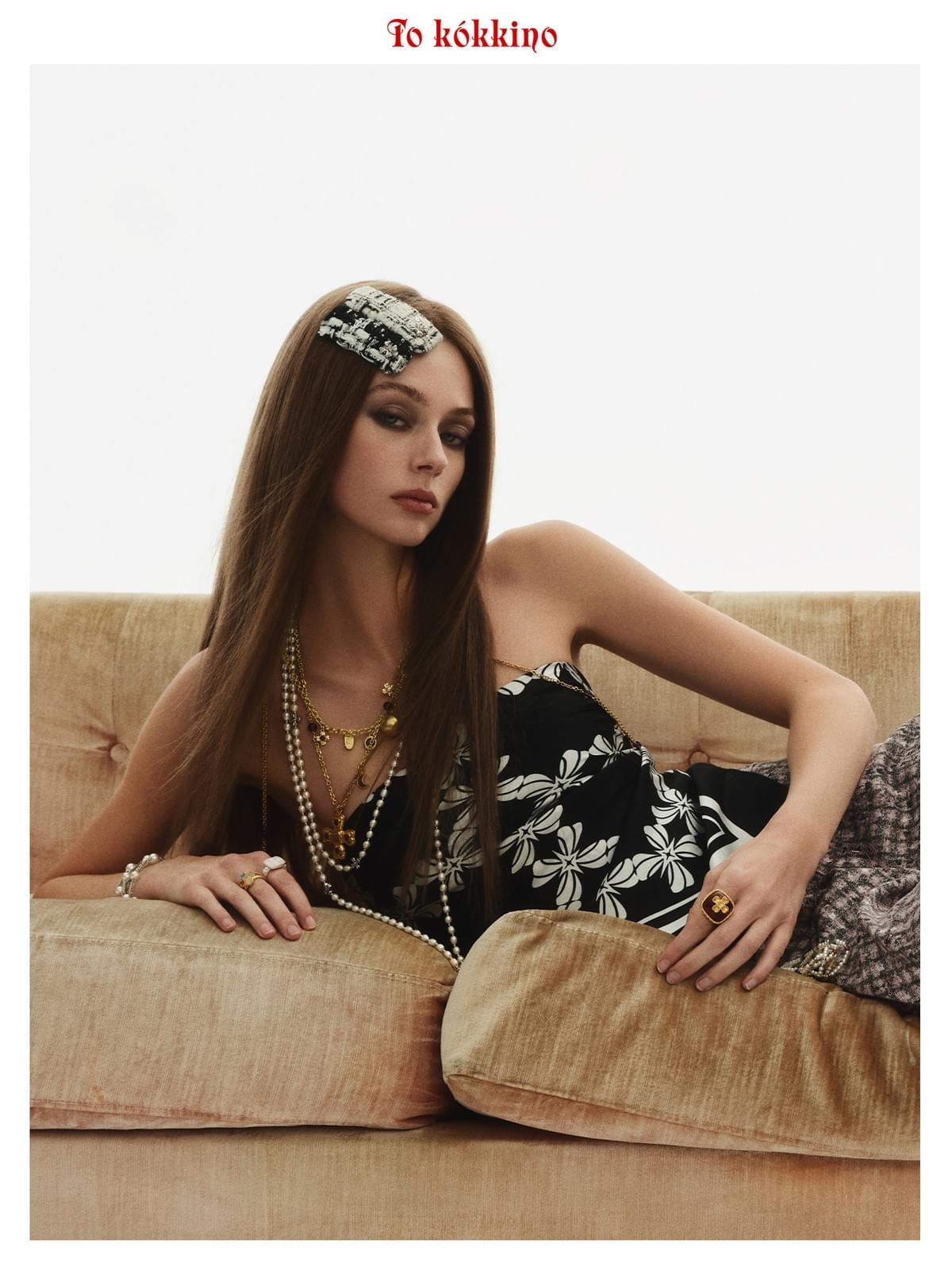 tokokkino*「Violet Shadow」Amethyst Bowknot Flower Long Necklace