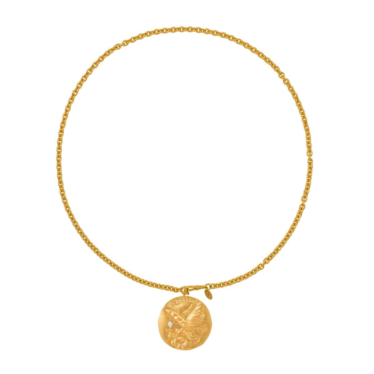 幸运天使许愿币毛衣链Necklace