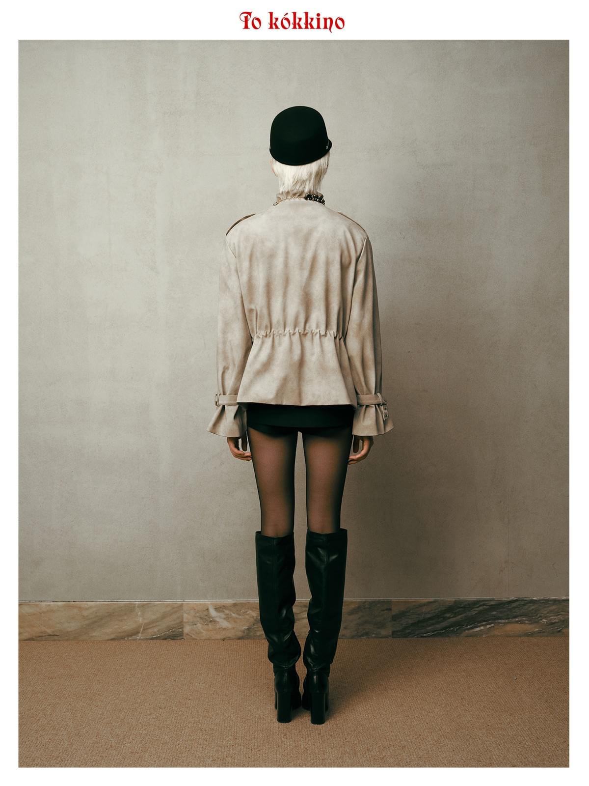 tokokkino* Eco-Friendly Suede Belted Jacket