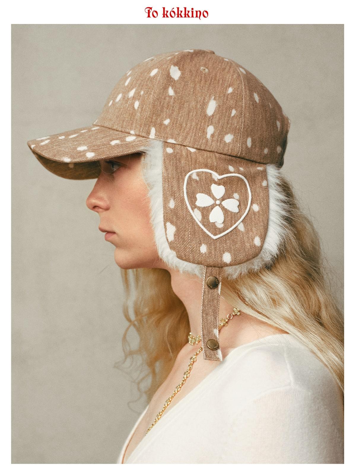 tokokkino* Fawn Fur Hat