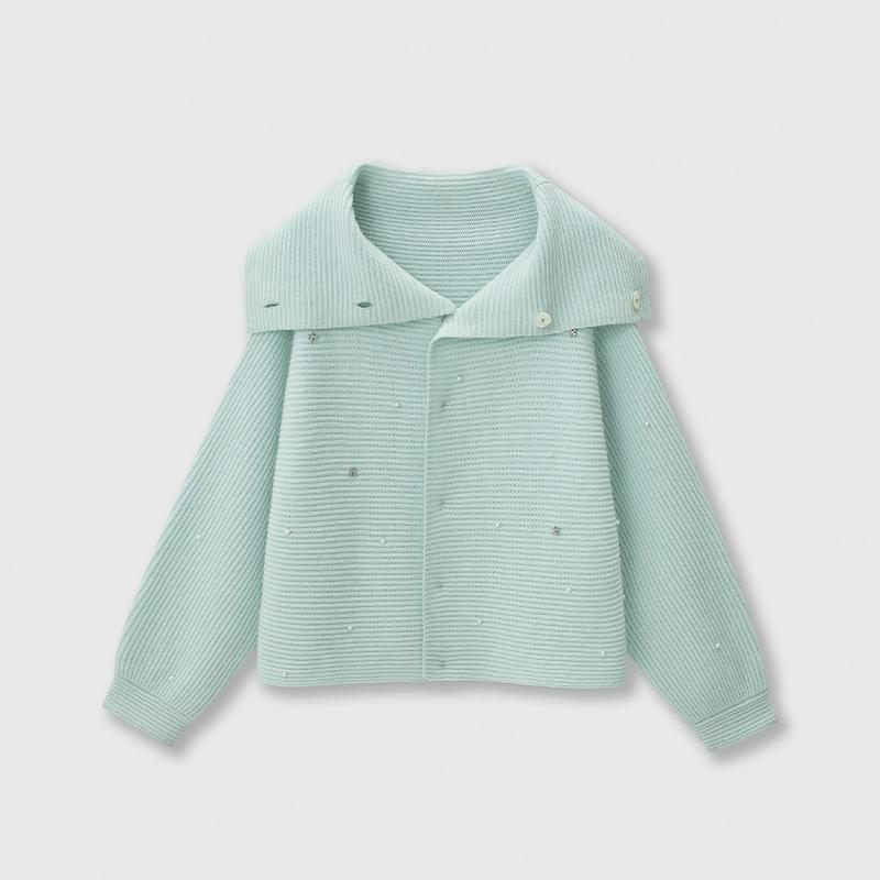 tokokkino*「Blue Pearl」 Lake Blue Pearl Cashmere Sweater