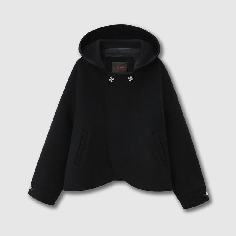 tokokkino*「Nocturnal Ode」 Black Tweed Cape Coat