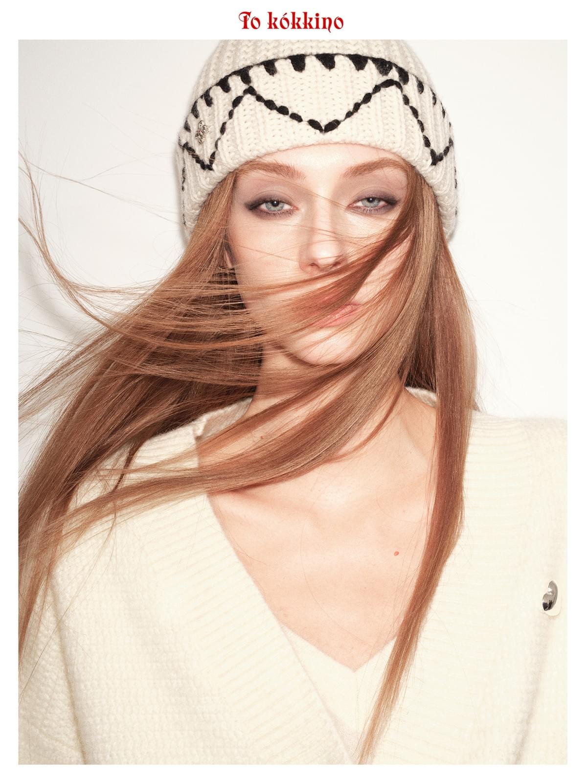 tokokkino*「Temperature-sensitive Stitching」 Embroidered Cuffed Beanie