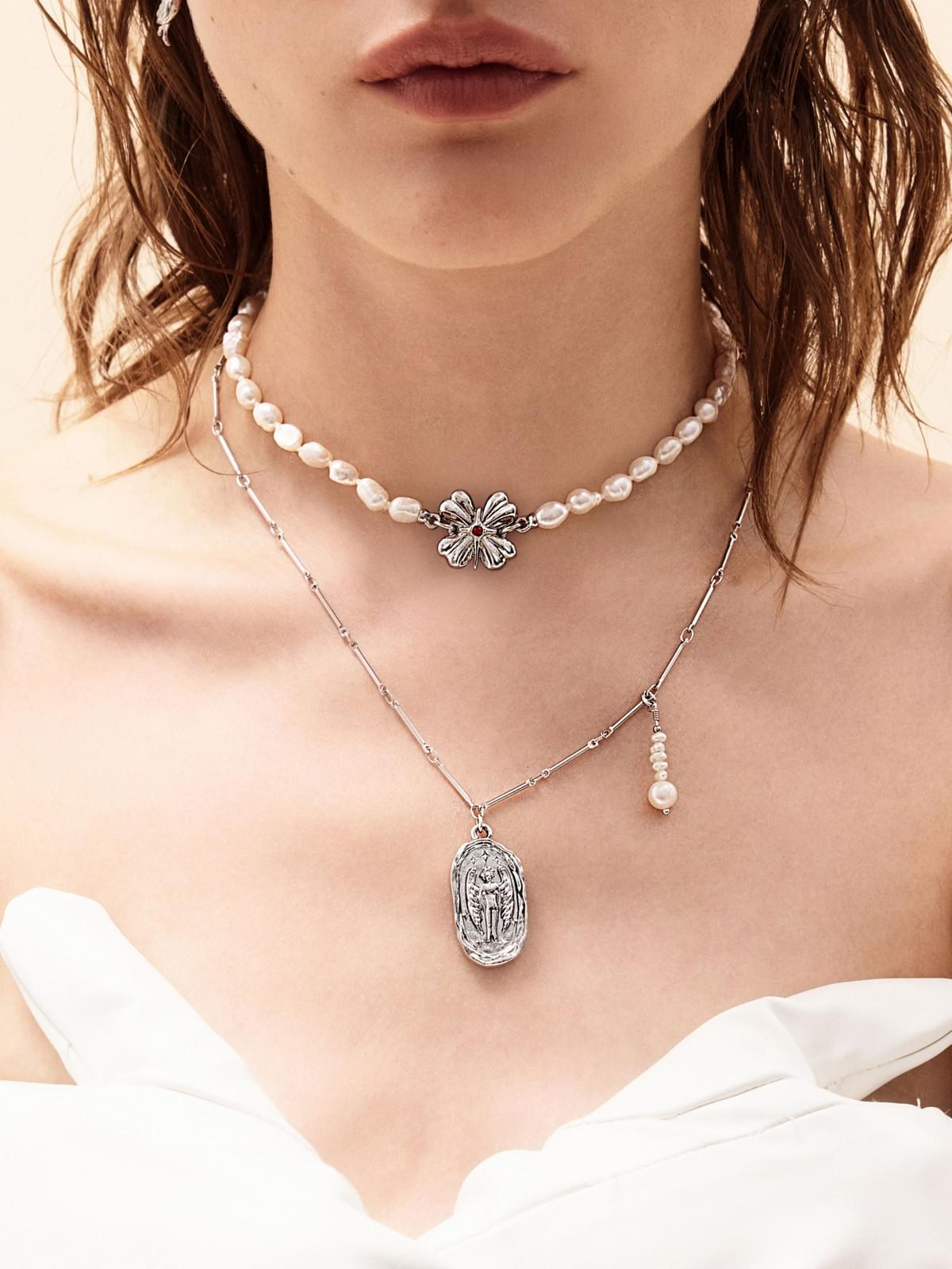 山洞中的天使天然珍珠项链Necklace