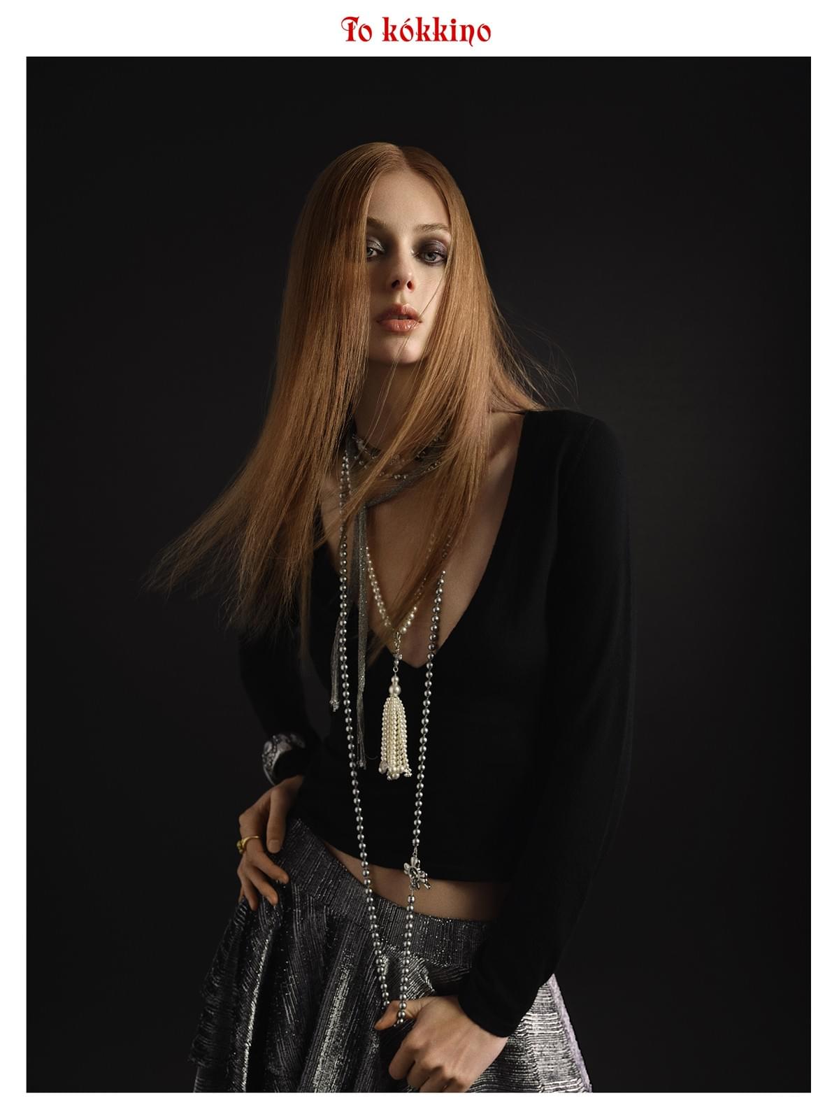 tokokkino*「Metallic Weave Language」Handmade Braided Metal Long Necklace