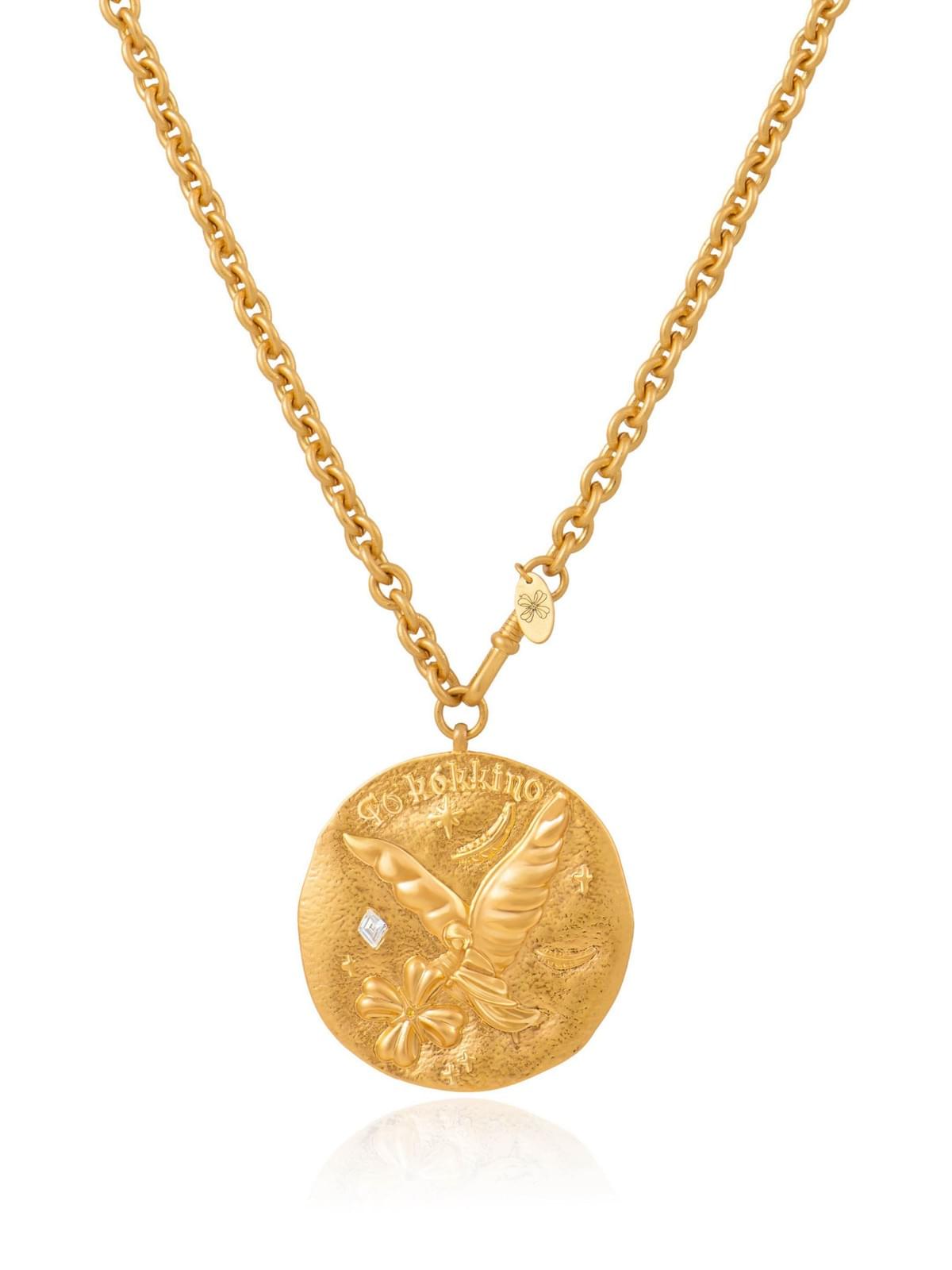 幸运天使许愿币毛衣链Necklace