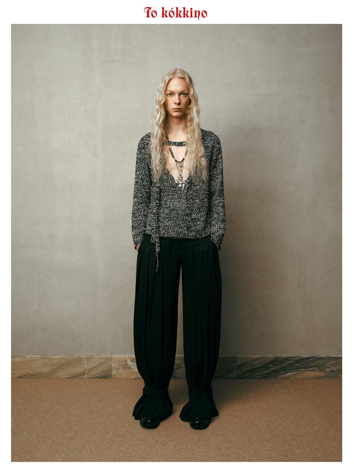 tokokkino* Pleated, Soft, Adjustable  Suit Pants