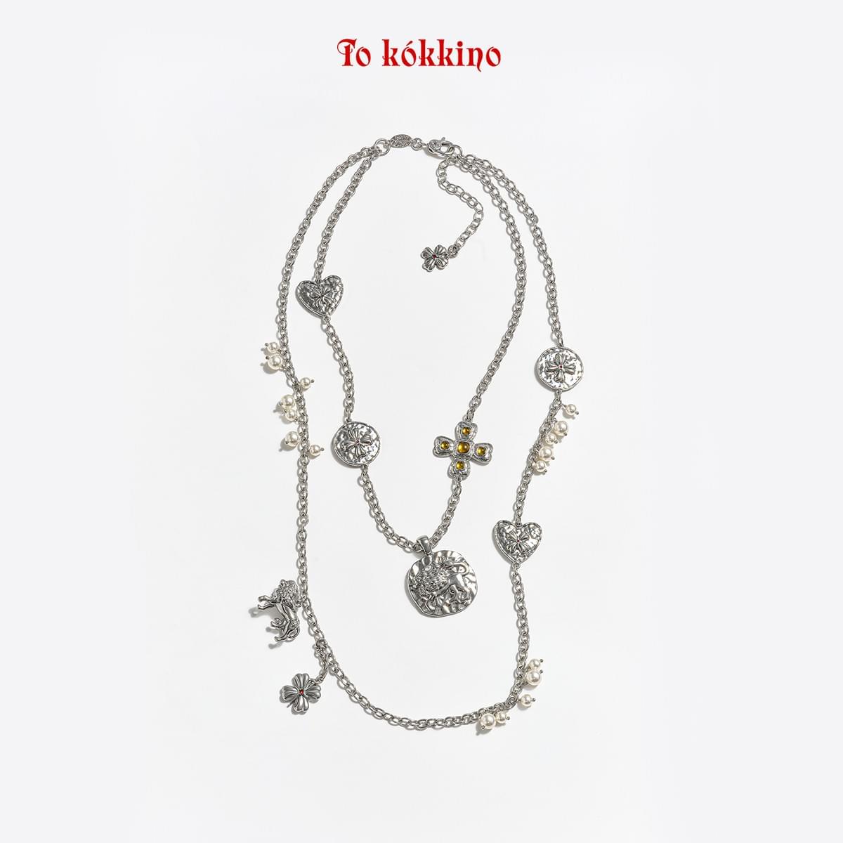 tokokkino* Lion Heart Pearl Necklace