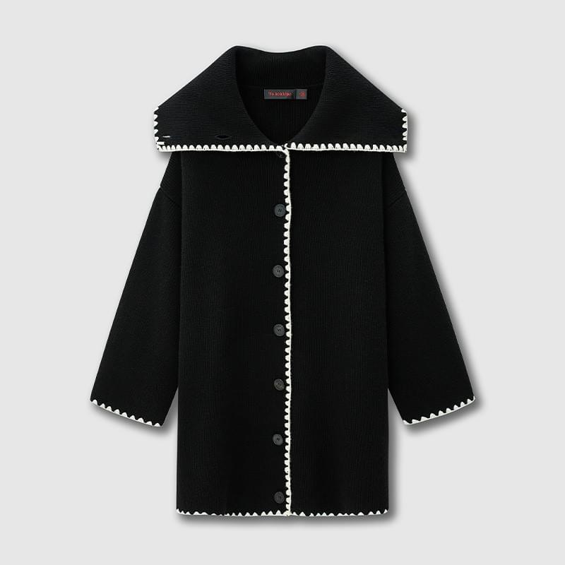 tokokkino*「Undercurrent」 Lapel Cashmere Oversized Sweater