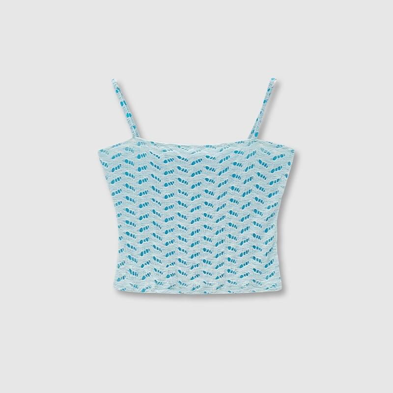 tokokkino「Twin Waves」Blue Strapless Vest * Imported from Japan
