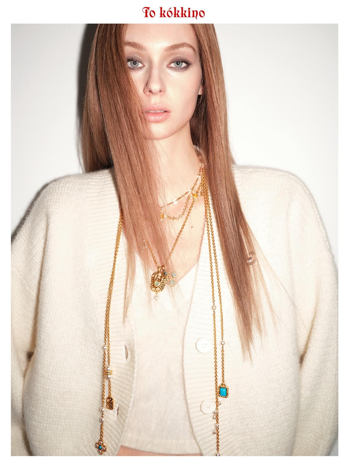 tokokkino*「Infiltration」Palace-style Double-sided Long-chain Necklace