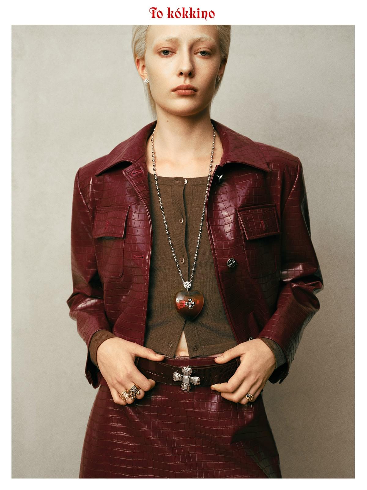 tokokkino*Eco - Friendly Red Crocodile Skin Suit