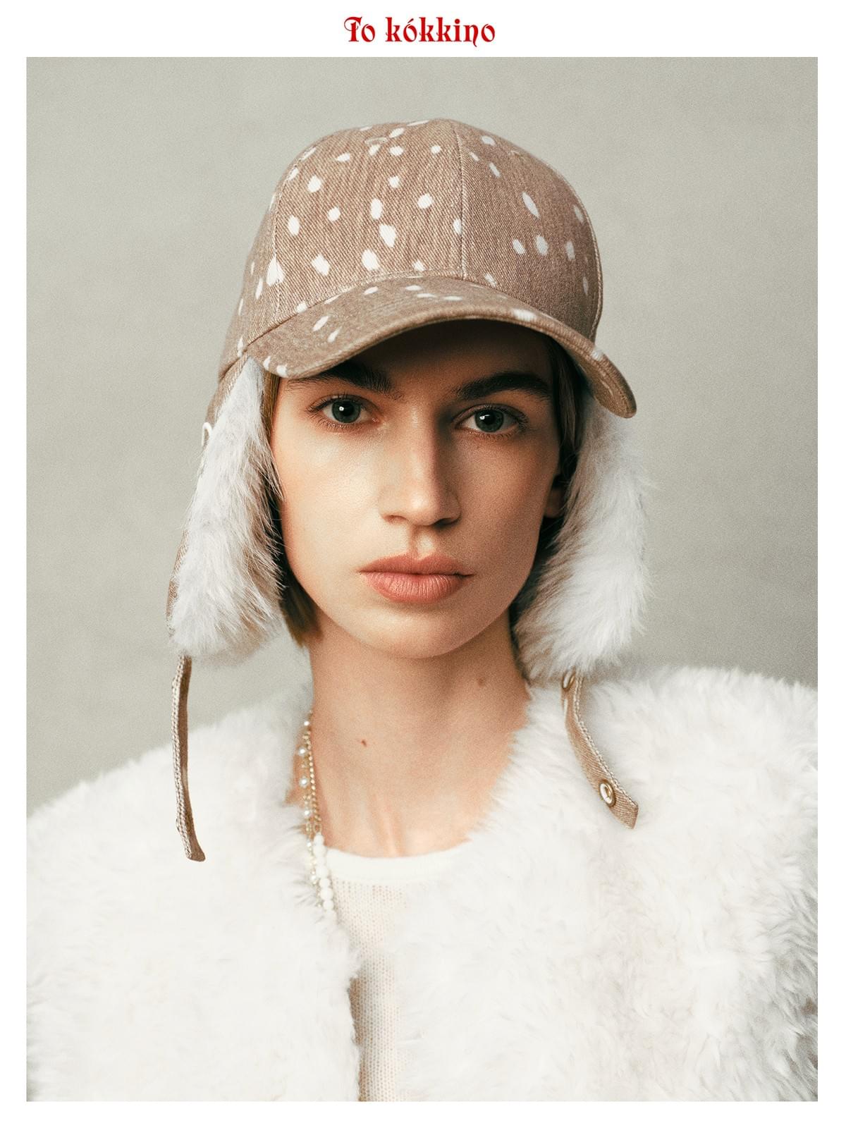 tokokkino* Fawn Fur Hat