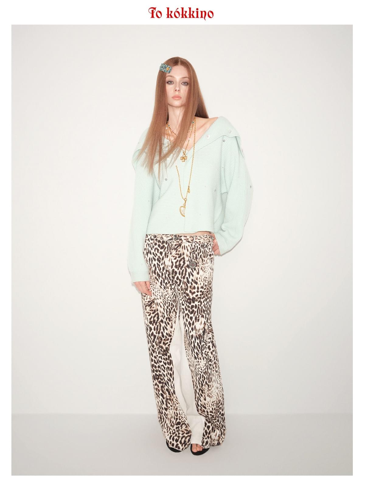 tokokkino*「Ocean Heart」White Crystal Heart-shaped Necklace