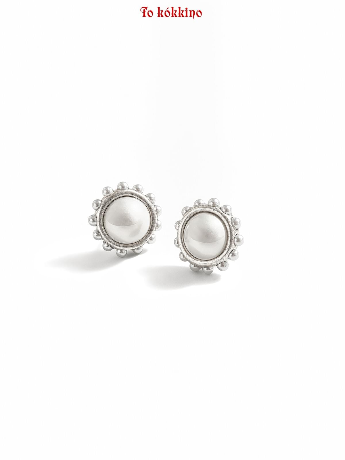 tokokkino「Temperature」Pearl & Crystal Stud Earrings