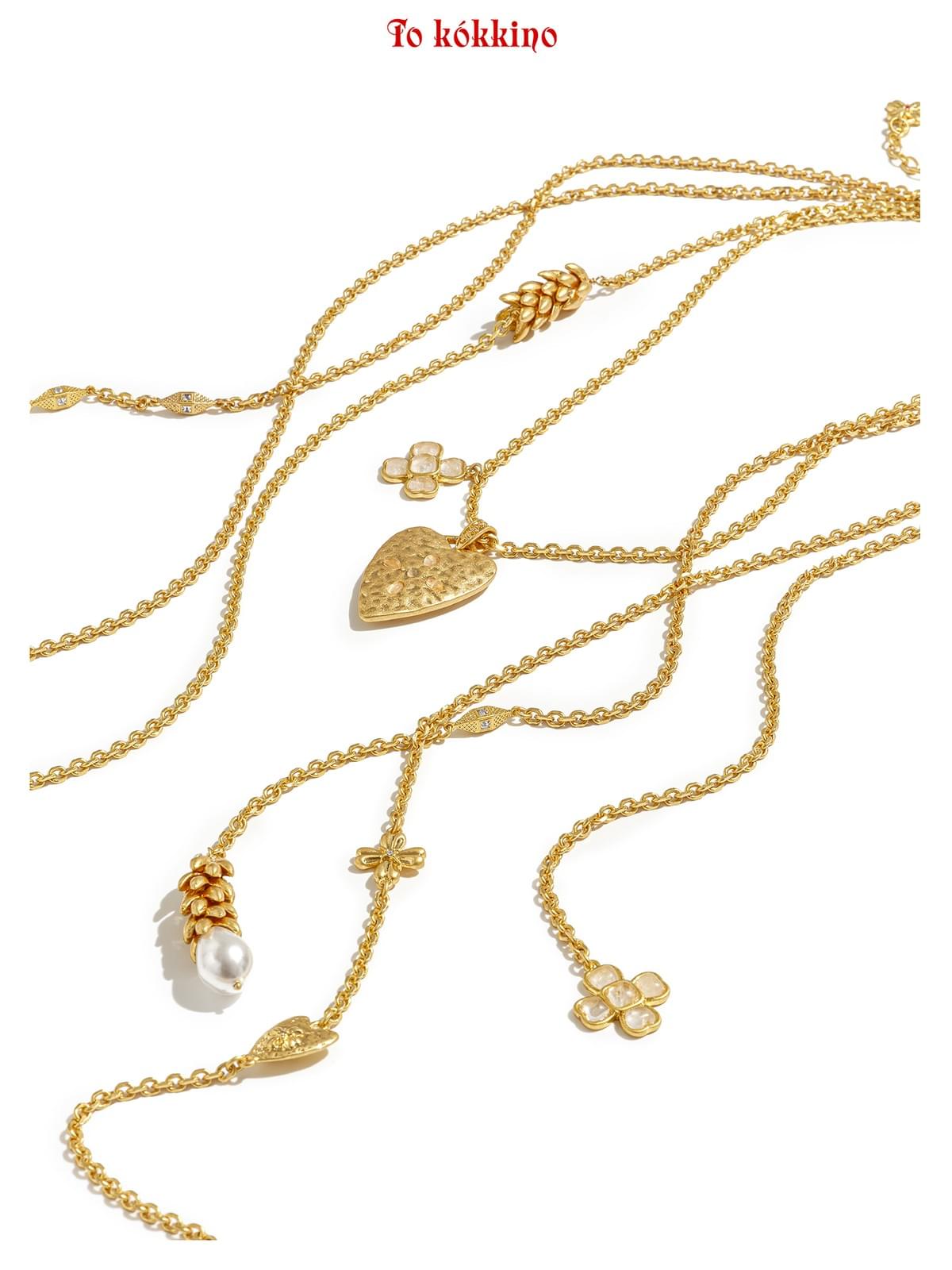 tokokkino*「Disordered Tassels」Double-sided Tassel Gemstone Necklace