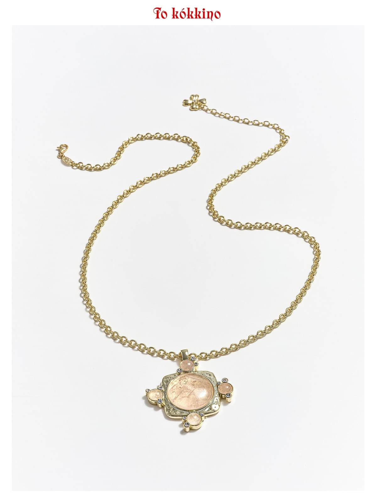 tokokkino* Pink Gemstone Necklace