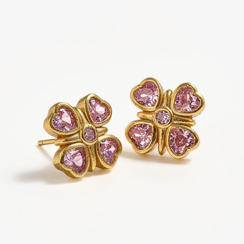 tokokkino* Classic Bowknot Gemstone Stud Earrings