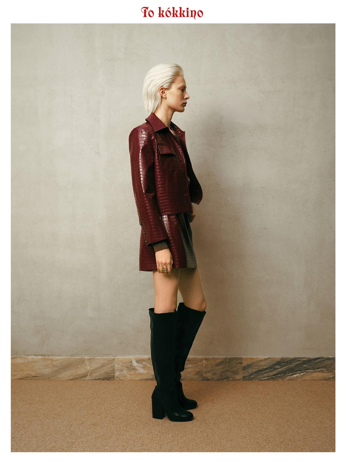 tokokkino*Eco - Friendly Red Crocodile Skin Suit