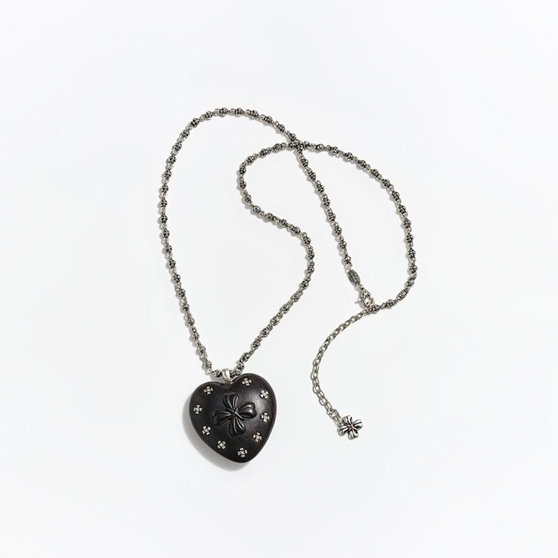 tokokkino* Starry Heart Wooden Necklace