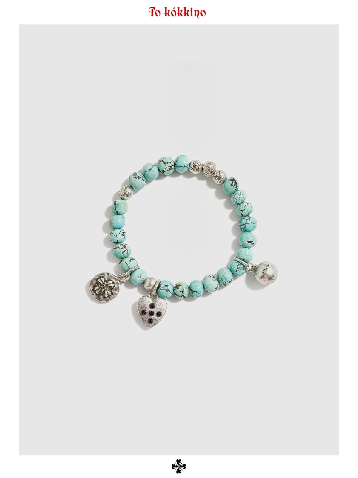 tokokkino 'Nomadic Fantasy' Natural Turquoise Sterling Silver Retro Bracelet*Eternal Series