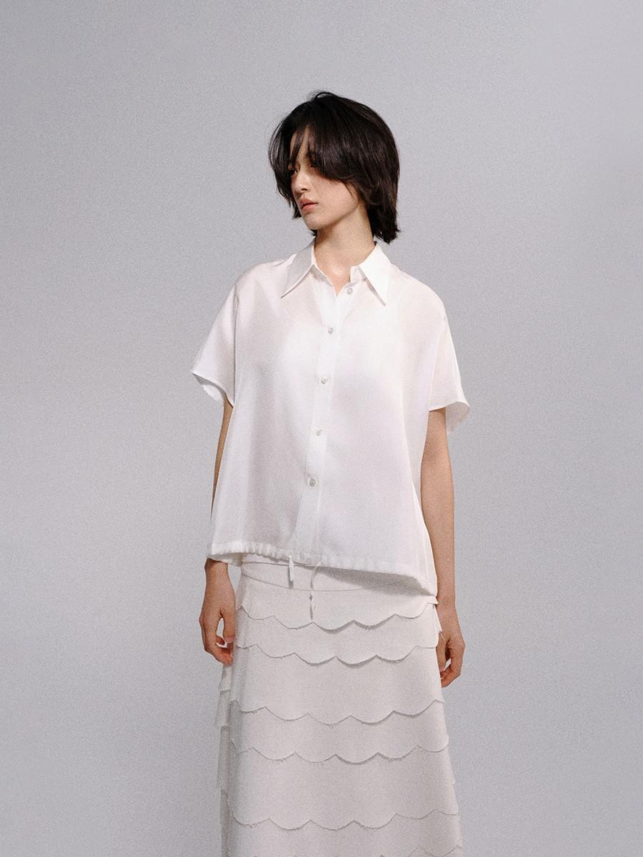 TOKOKKINO* Pure Silk Shell Shirt