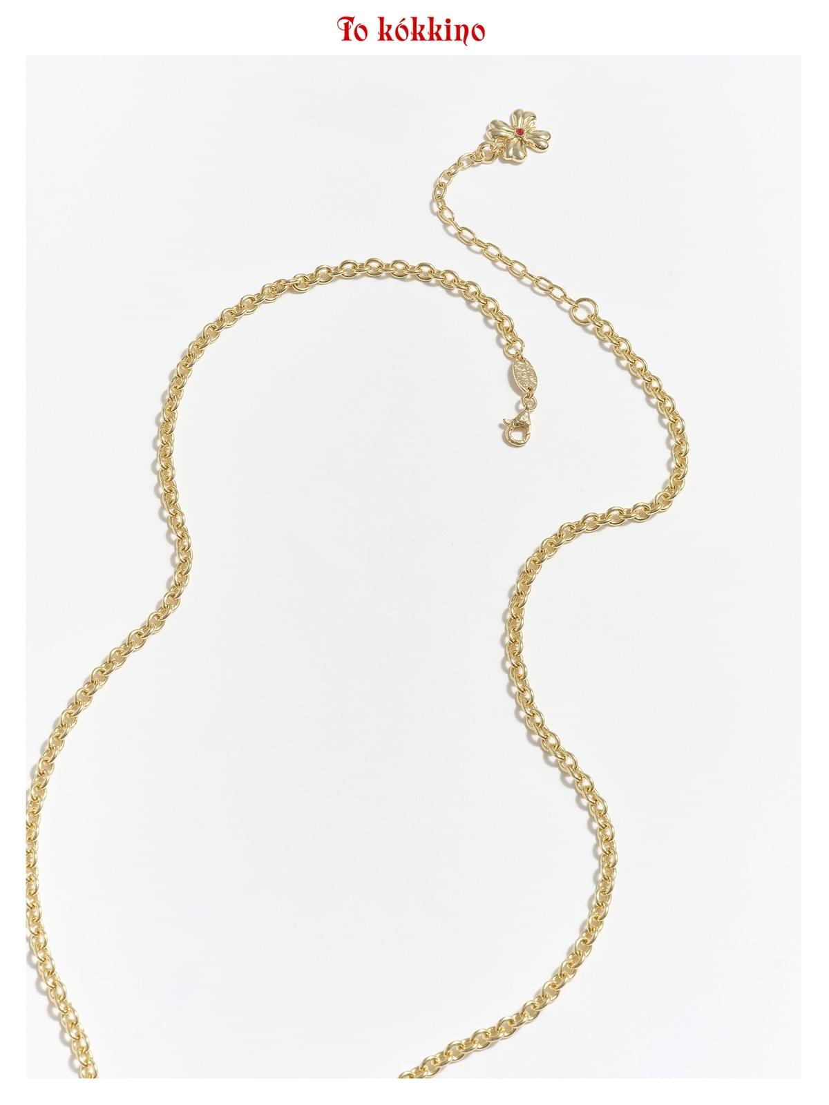 tokokkino* Irregular Gemstone Circle Necklace