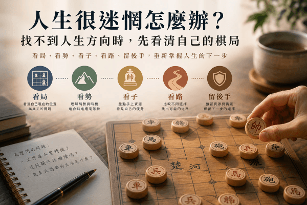 人生很迷惘怎麼辦？找不到人生方向時，先看清自己的棋局