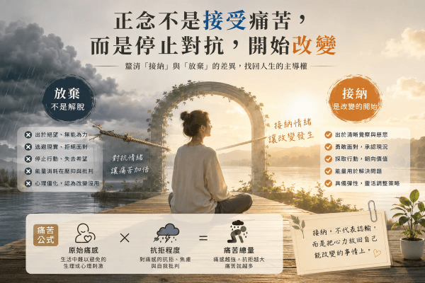正念是在教人接受痛苦嗎？從心理學角度澄清「接納」與「放棄」的差異
