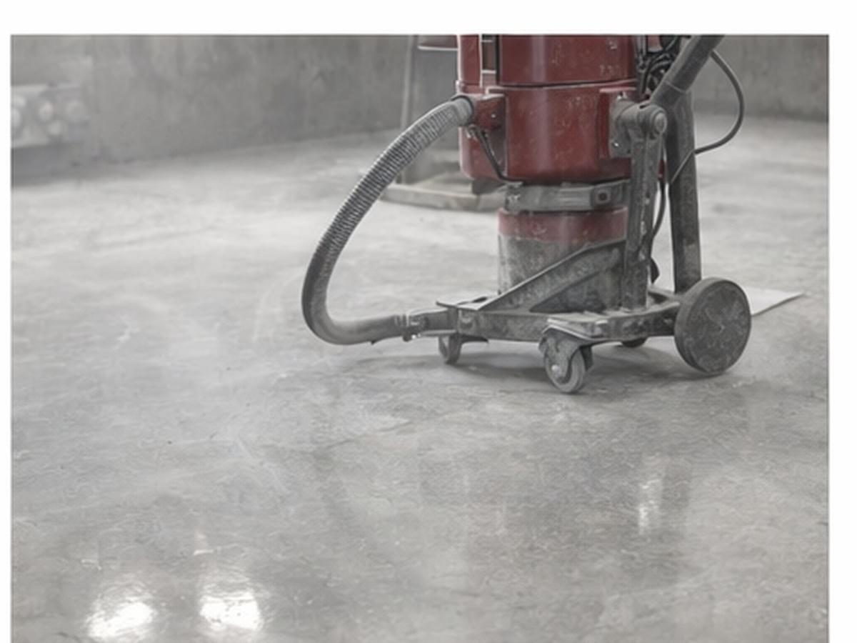 Dust control during concrete floor grinding