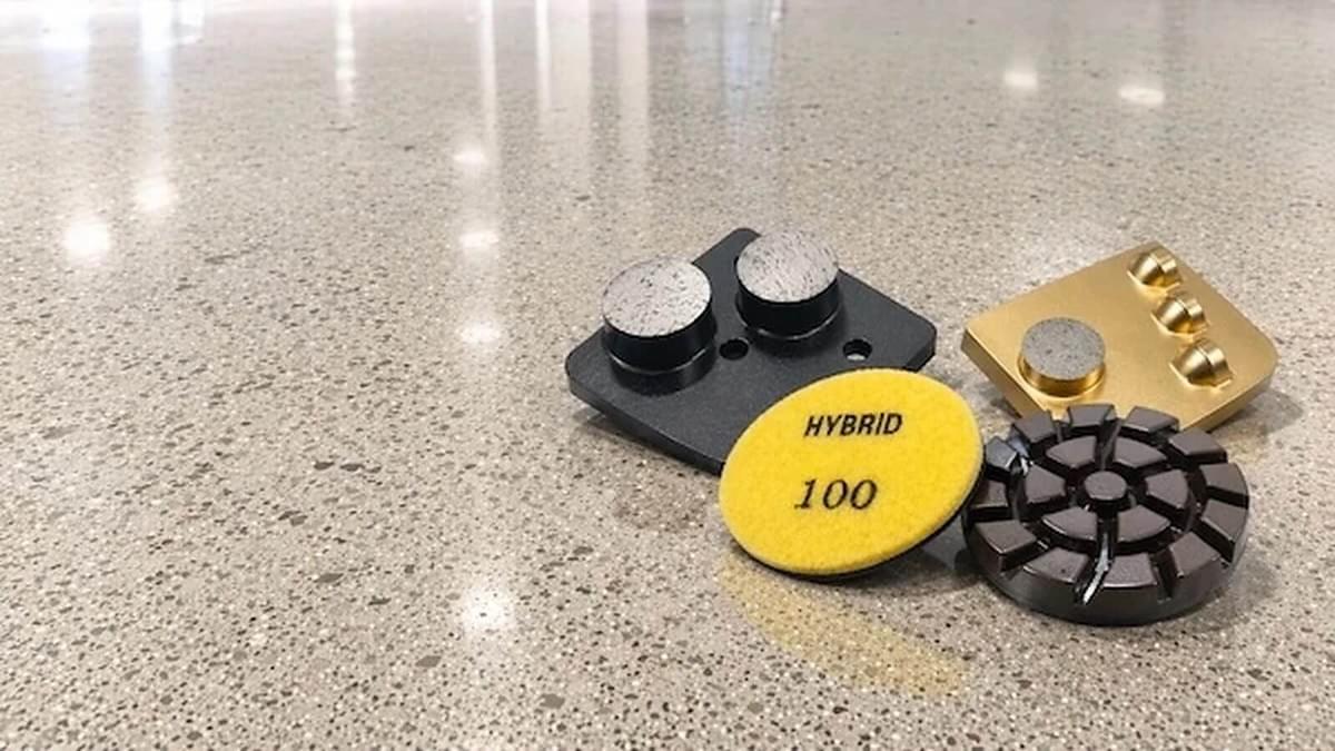 Monkey King Diamond Premium Hybrid 100 polishing pad, metal bond grinding tools and PCD tools for concrete floor grinding and polishing