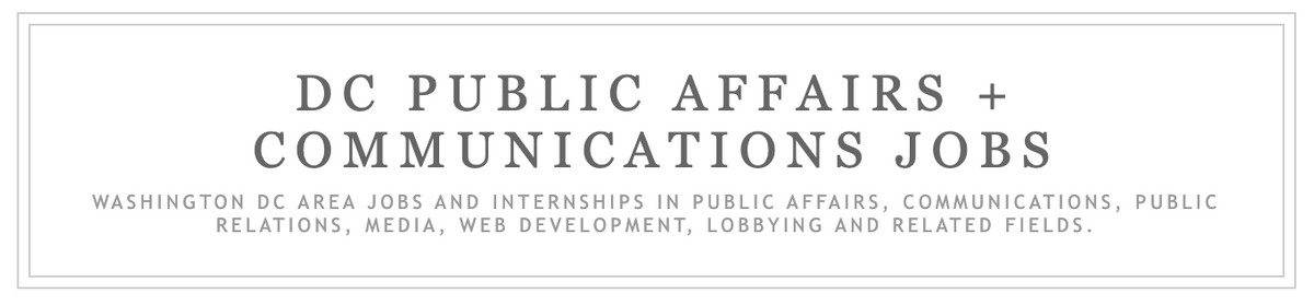 Logo for DC Public Affairs & Communications Jobs.