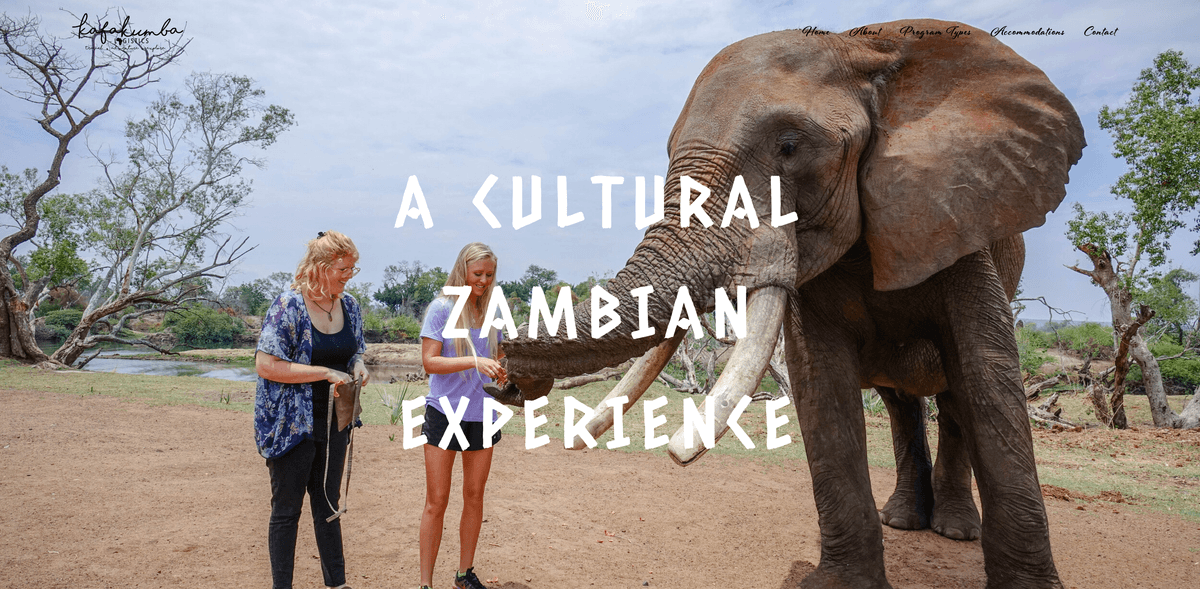 Image of Kafakumba Logistics website home page.