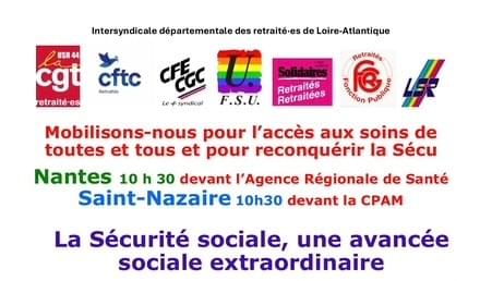 Intersyndicale des retraités CFTC de Loire Atlantique Rassemblement du  20 Mars 2025